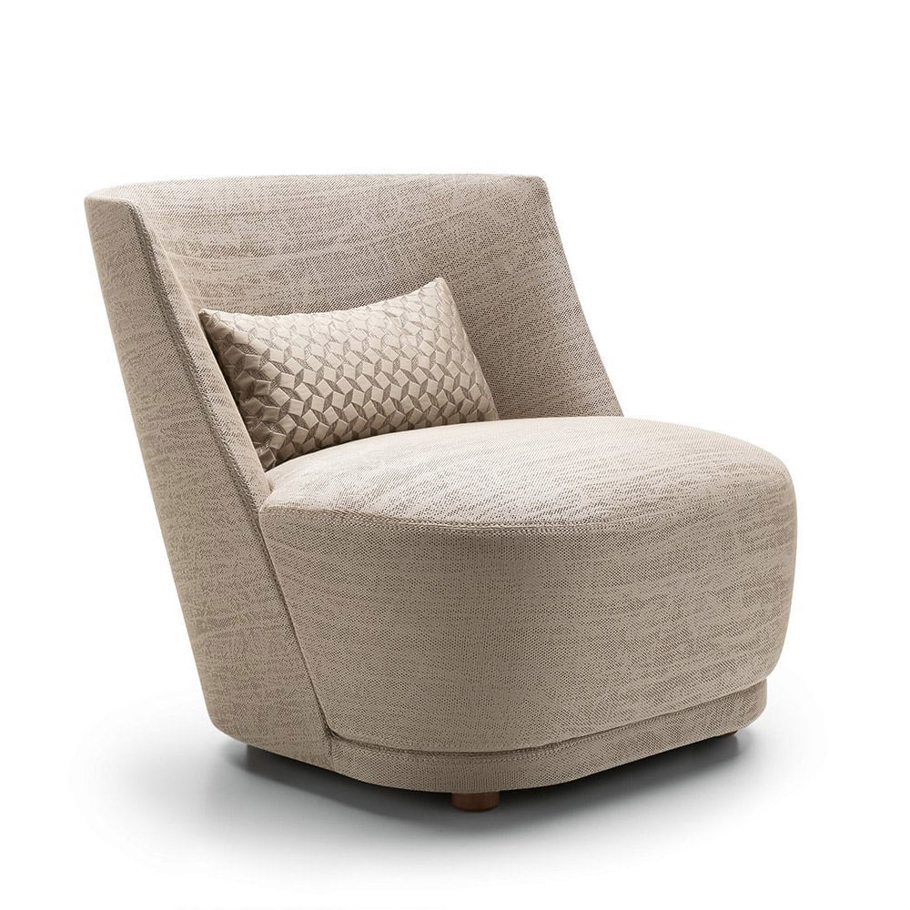 modern armchair with beautiful fabric