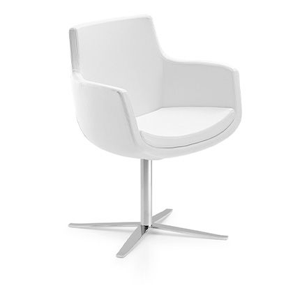 uniquely designed armchair, featuring a rounded shape for both style and comfort