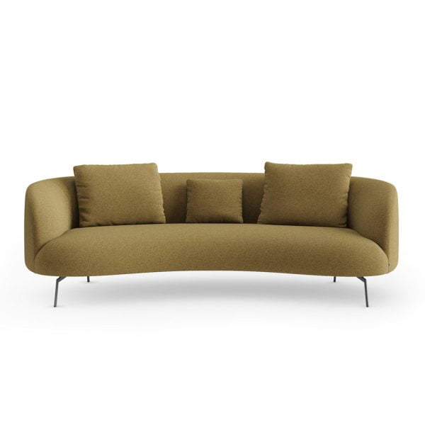 Beautiful curved sofa with soft seat