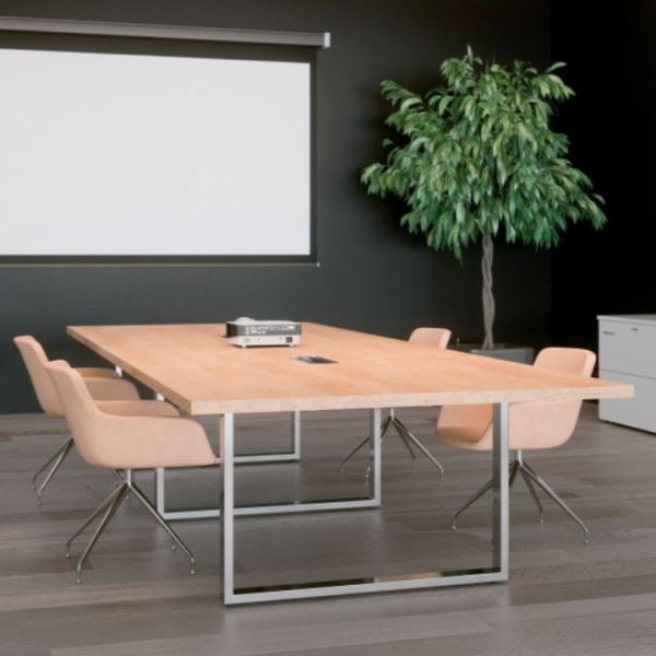 Big meeting table with 4 chairs