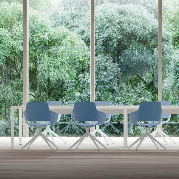 Crafted with clean lines and a slim profile, this modern meeting table effortlessly complements any minimalist interior, creating a refined