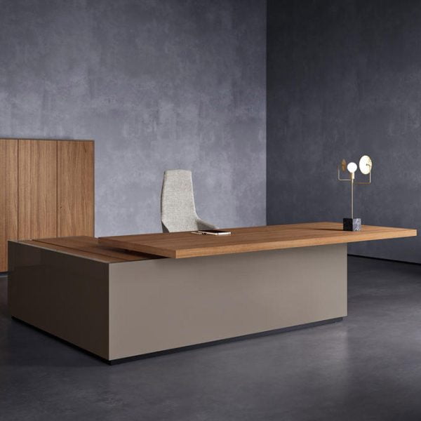 Impeccably crafted from premium wood, our executive office desk offers durability, style, and ample storage solutions