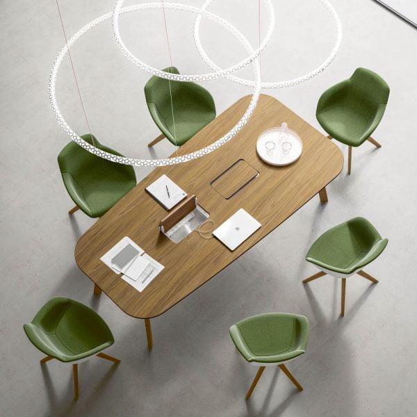 Modern wooden meeting table
