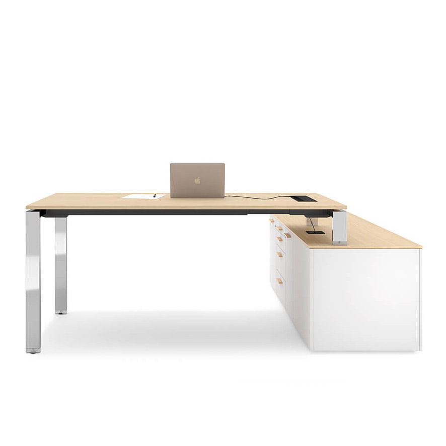 L shaped office desk for a manager