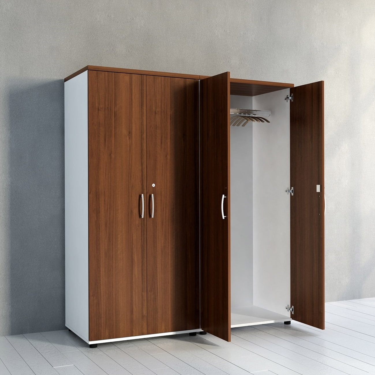 Wooden wardrobe cabinet
