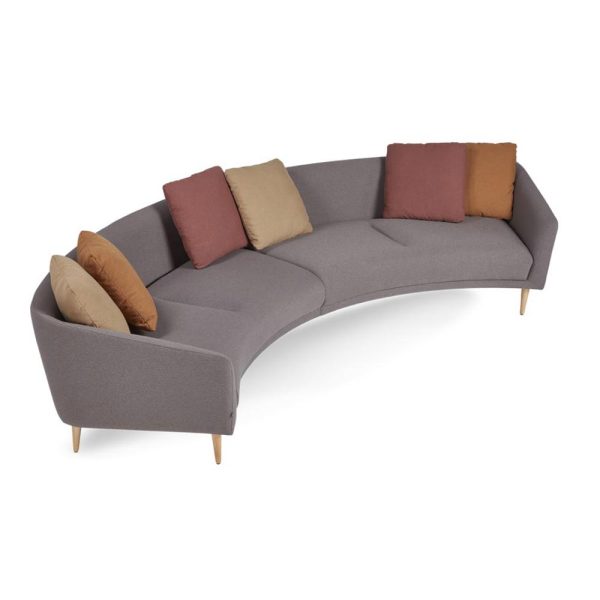 beautiful curved sofa