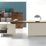 compact office desk that offers smart storage solutions without compromising on style for managers.