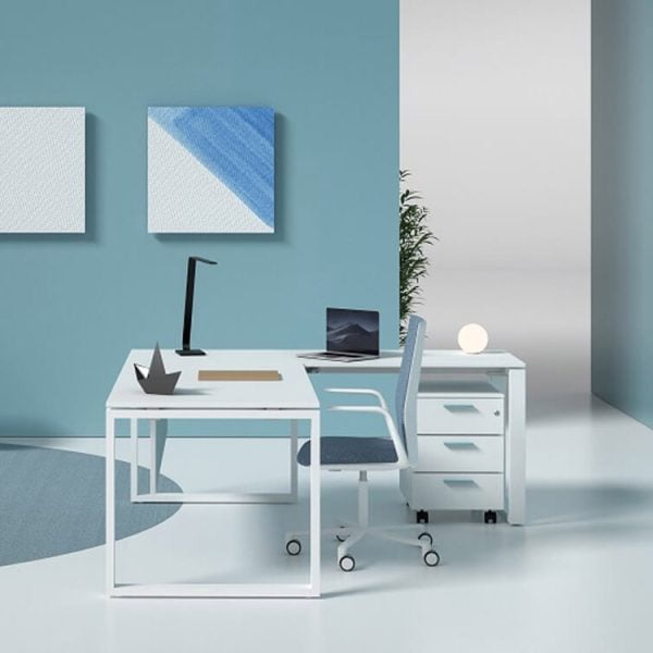 large L-shaped office desk