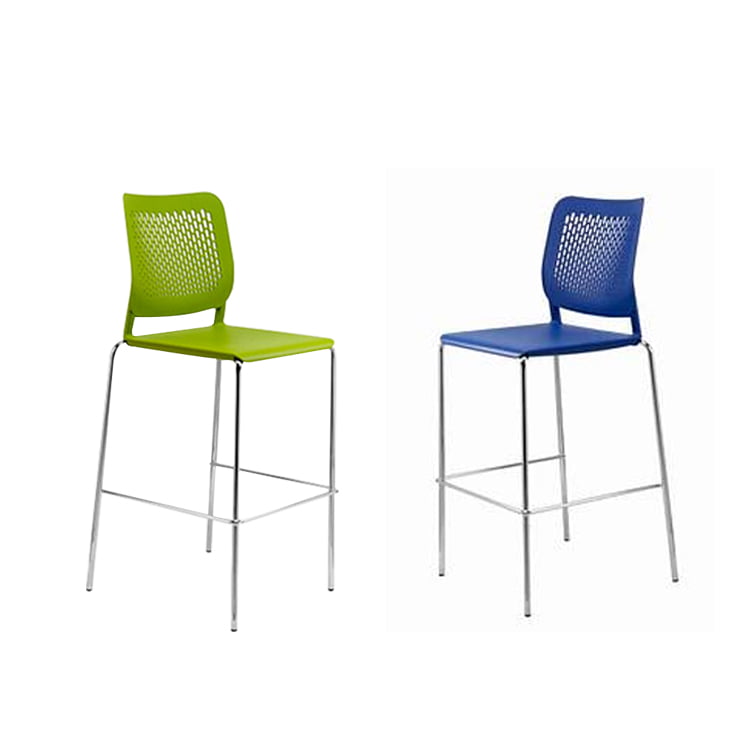 2 bar stools with plastic