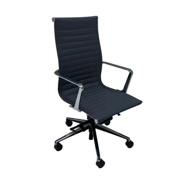 Ergonomic office meeting chair on wheels, designed for long hours of comfortable discussions.