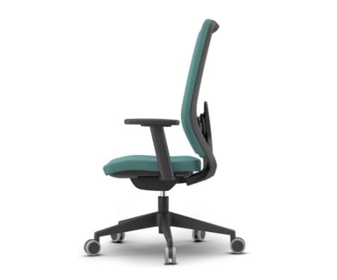 Ergonomically designed office chair on wheels for enhanced comfort and mobility