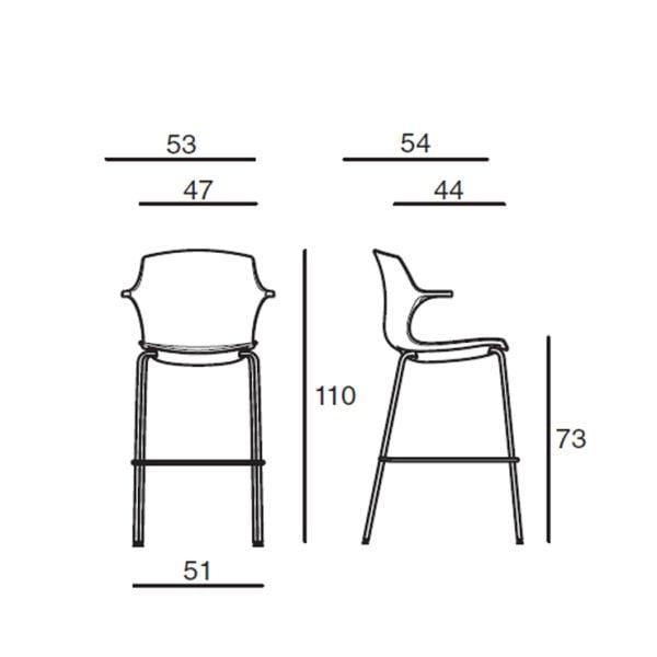 Frill stool dimensions