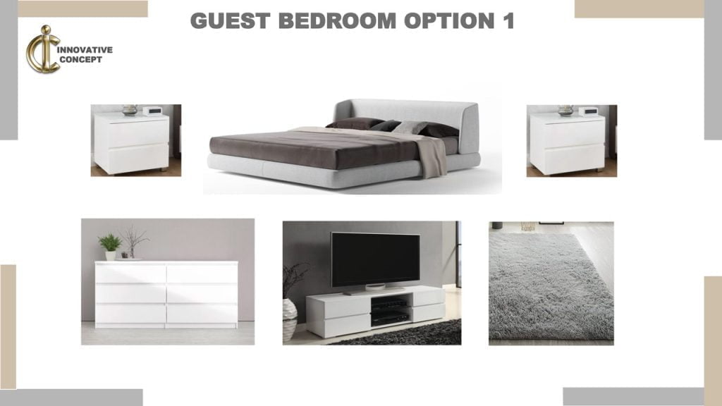 Guest bedroom furniture selection