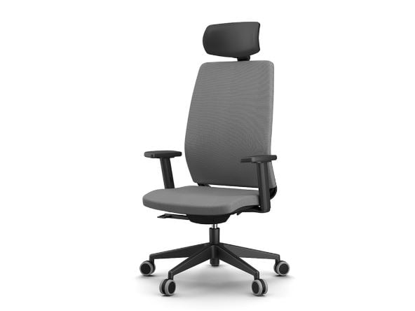 Task-oriented office chair on wheels, ideal for multitasking and quick movements