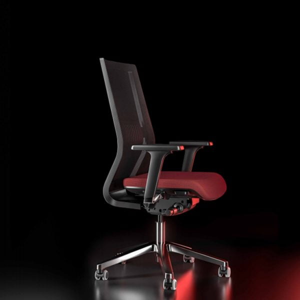 Work in style and comfort with our ergonomic office chair featuring practical wheels for added convenience.