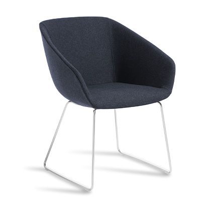 Embrace modern elegance with our armchair, featuring sleek and streamlined legs.