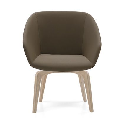 Immerse yourself in comfort with our luxurious armchair on elegantly designed legs.