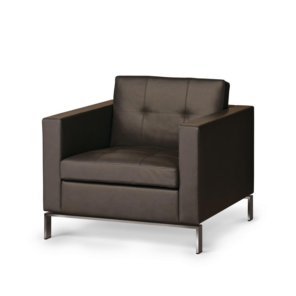 1-seater leather sofa