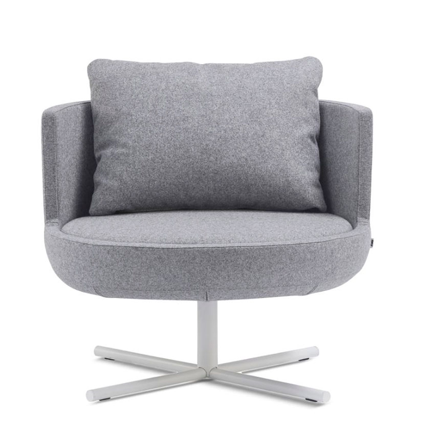 Gray color round armchair