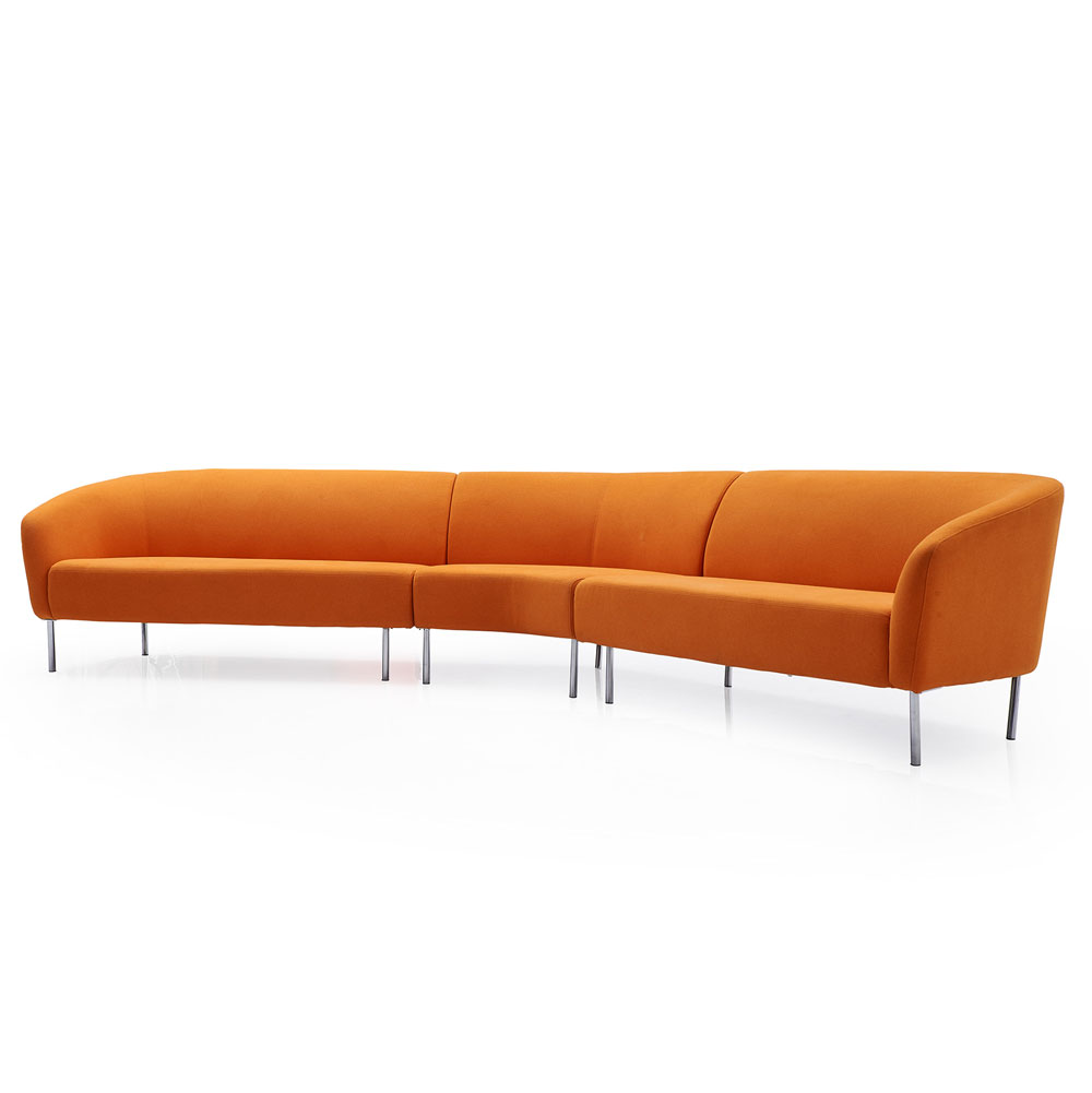 Modern long curved sofa