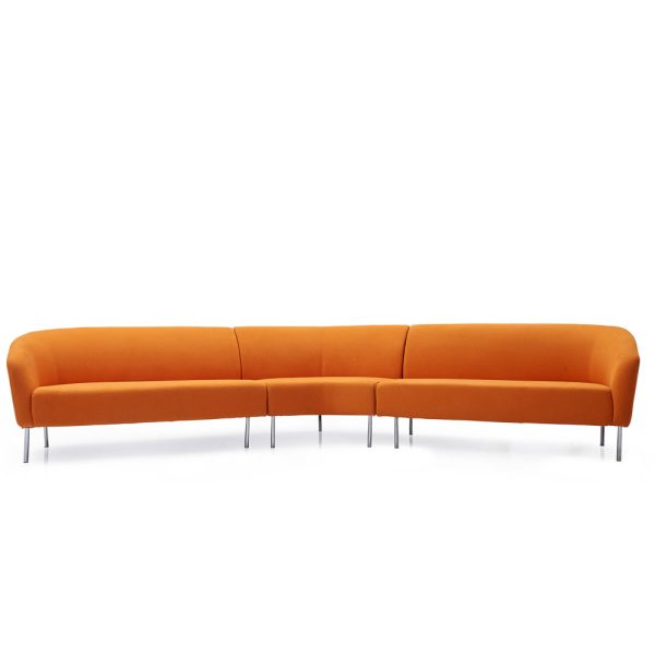long curved sofa