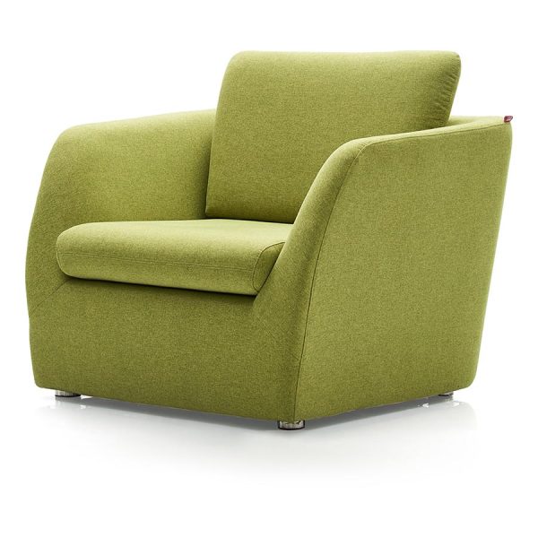 sofas, boasting a sleek and elegant design with a slight slop.