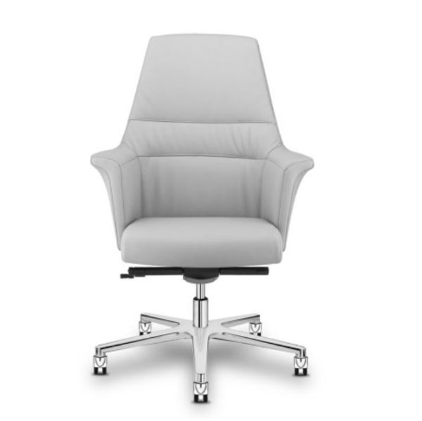 white middle back conference chair