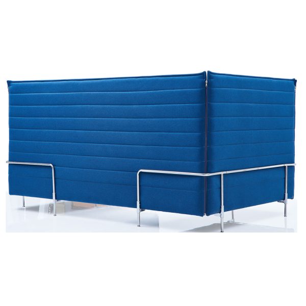 Blue privacy meeting booth for office