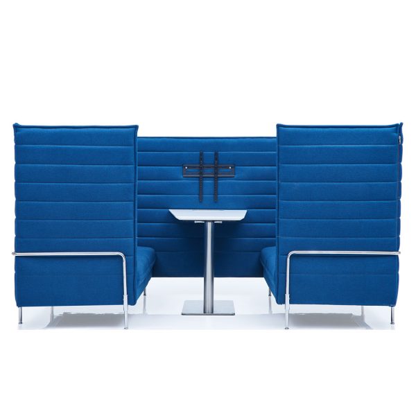 Office booth for meetings with high partitions