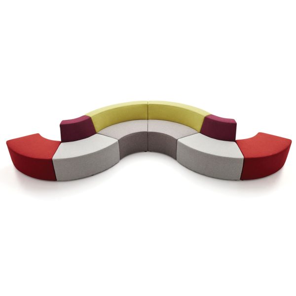 curved modular sofas for hospitality use