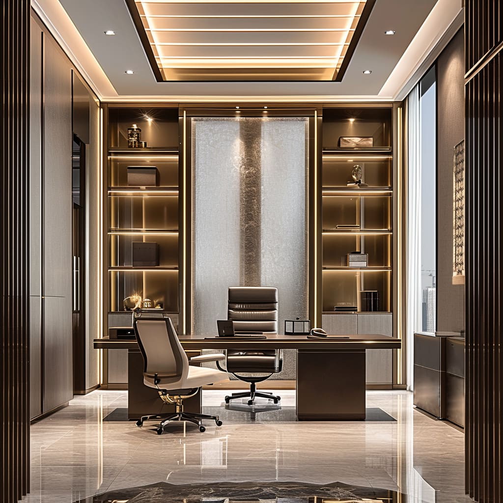 An exclusive owner's place of work, tailored to reflect your executive style and success.
