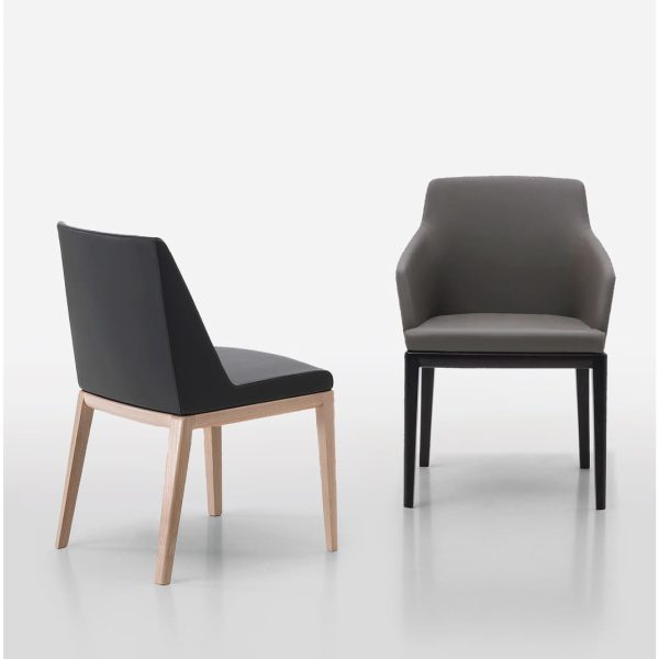 2 stylish chairs with supportive backrest and armrests.