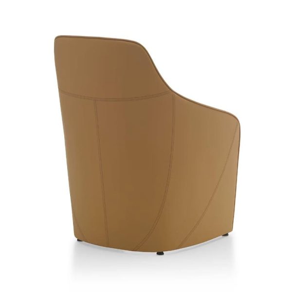 A Sturdy Armchair designed with a steel frame and molded foam cushions for lasting comfort.