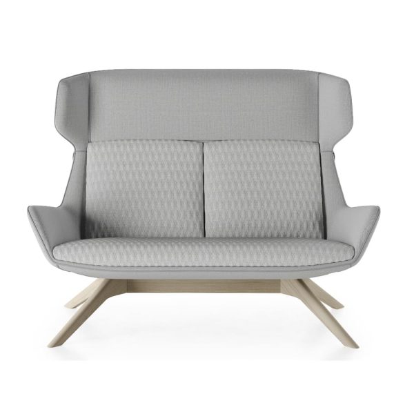 A high back two-seater with a modern vibe.