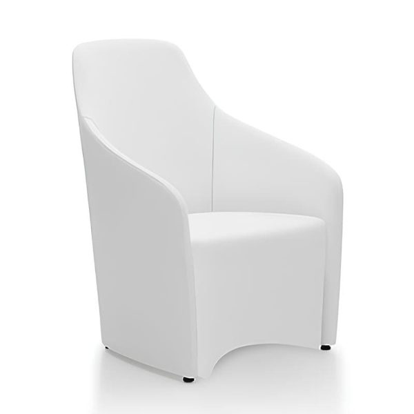 A stylish white armchair