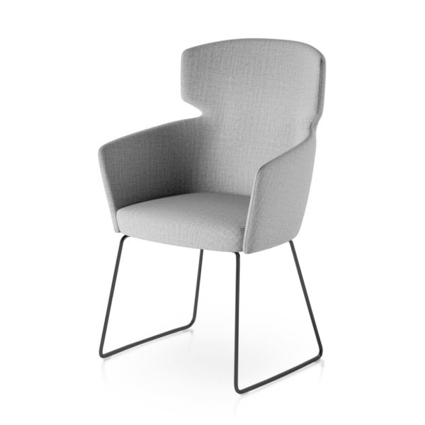 A trendy graphite chair that fits seamlessly in any decor