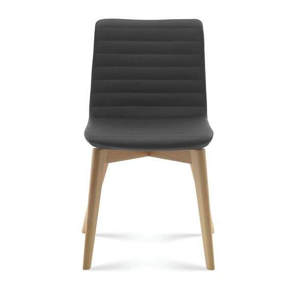Contemporary chair with elegant ribbed upholstery