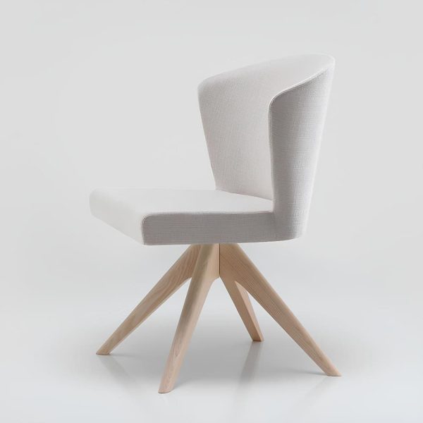 Modern white chair with sleek design