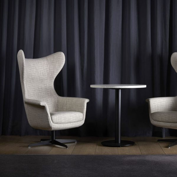 The refined seat adds elegance to any room