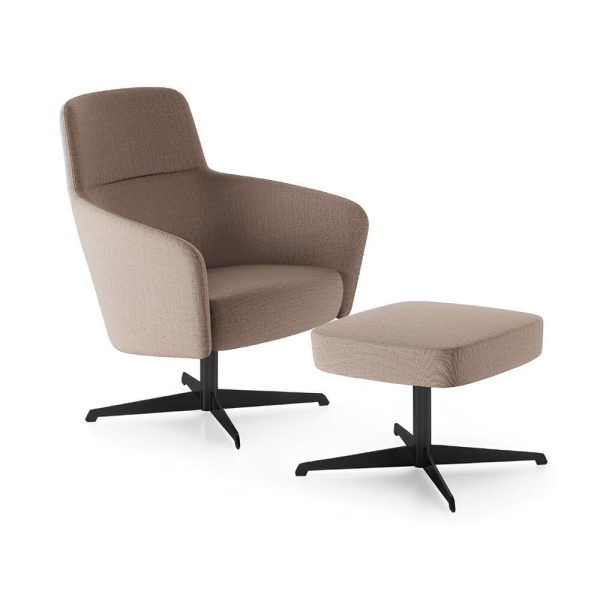 The sleek chair combines style and function