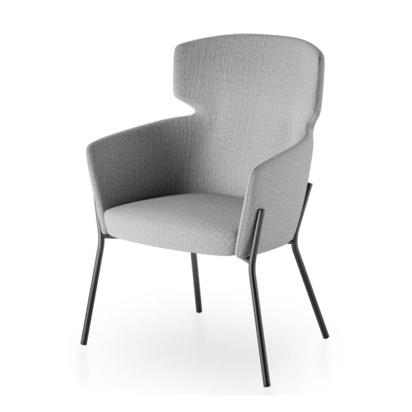 The sleek dove seat is a perfect addition to contemporary spaces