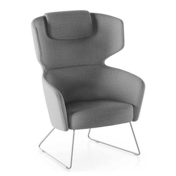 The sleek grey seat fits perfectly in any decor