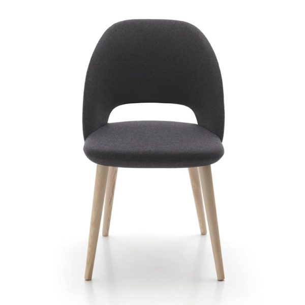 This chair features a beautifully curved seat and backrest