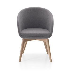 This chair's clean lines are perfect for contemporary settings