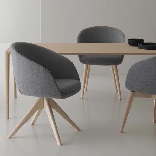 This chair's compact design fits small spaces