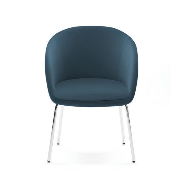 This chair's minimalist design enhances any decor