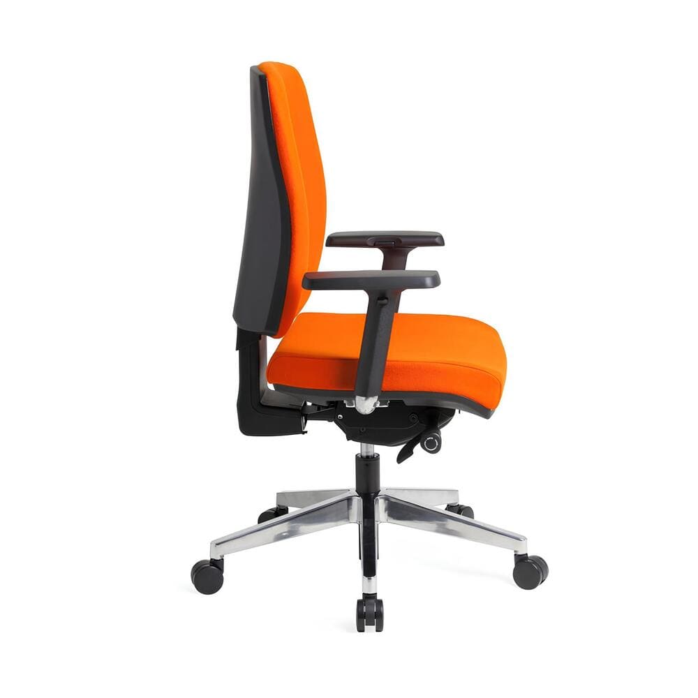 A comfortable office chair with a padded seat and backrest.