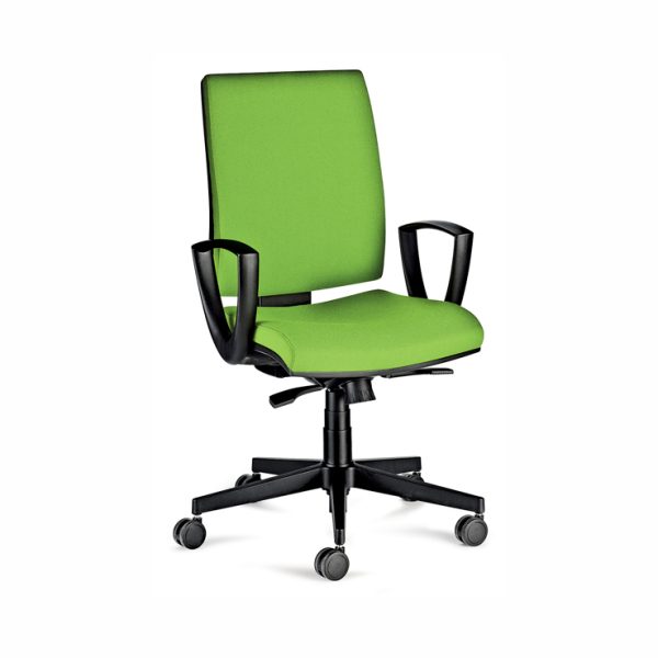 A stylish office chair with ergonomic support and a modern design