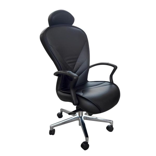 The CEO chair features a contoured seat and back for maximum comfort