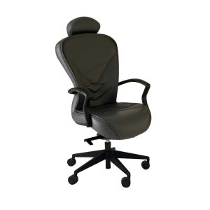 The chair provides excellent lumbar support and smooth-rolling casters.
